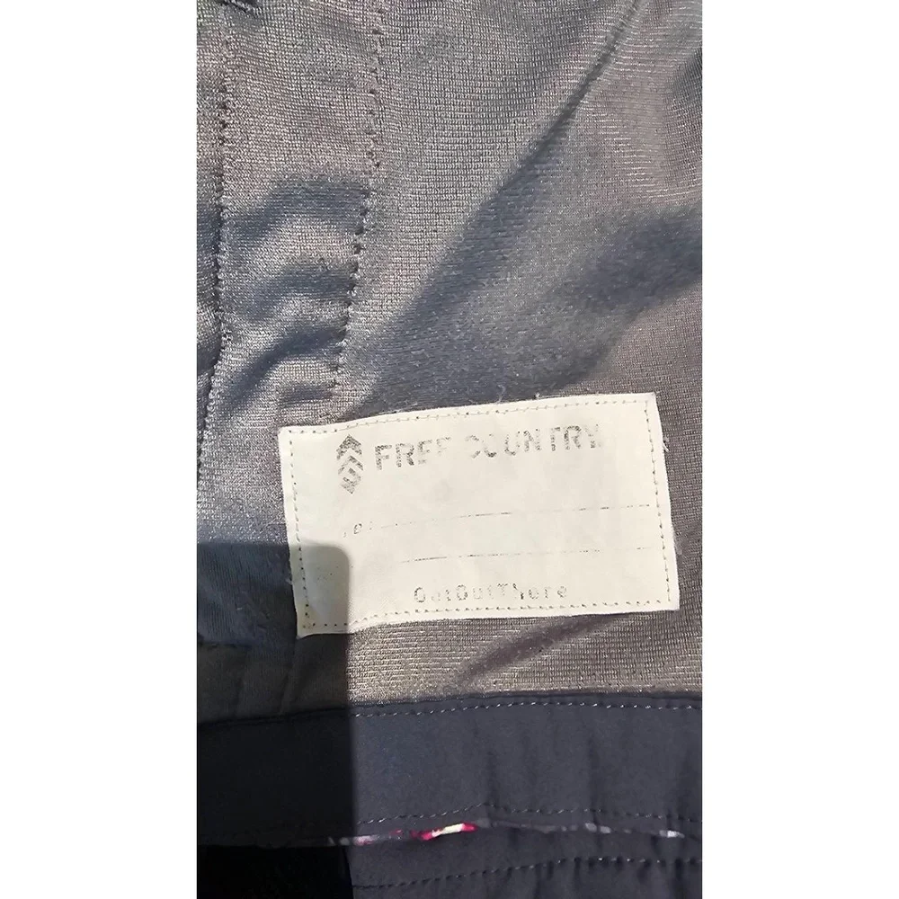 FREE COUNTRY Softshell Jacket‎ Girls Charcoal Grey Floral Outdoor XL (10/12)